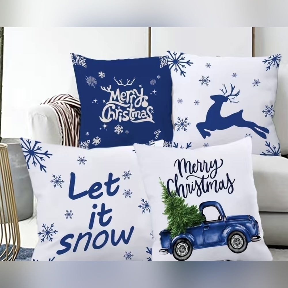 New 1pc Christmas Printed Pillow cover, T1MIS